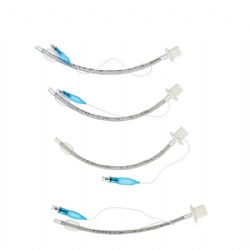 Silicone endotracheal tube with cuffed