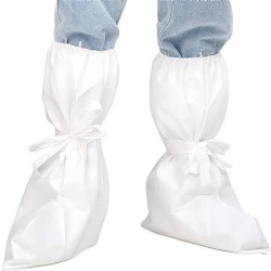 Water Skid Resistant Booties Disposable Polyethylene Microporous Boot Covers